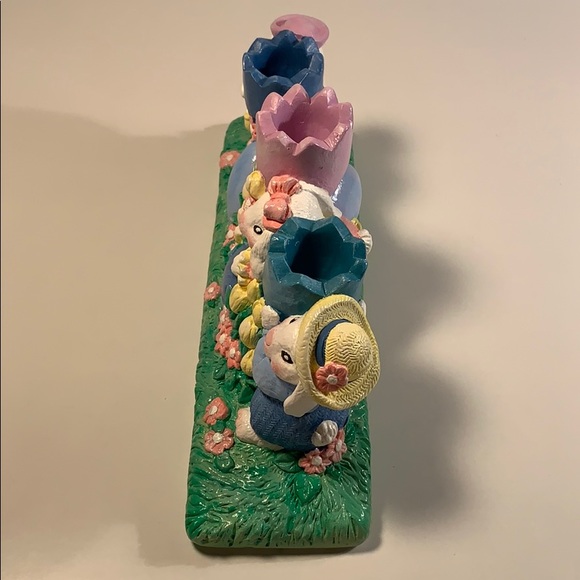 Easter Bunny Candlestick Holder Decor Rabbit Hare - Picture 8 of 8